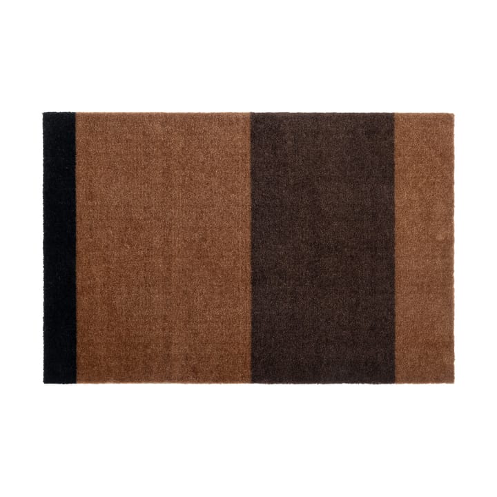 Stripes doormat horizontal - Cognac-dark brown-black, 60x90 cm - Tica copenhagen
