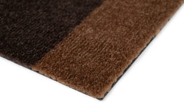 Stripes doormat horizontal - Cognac-dark brown-black, 60x90 cm - tica copenhagen