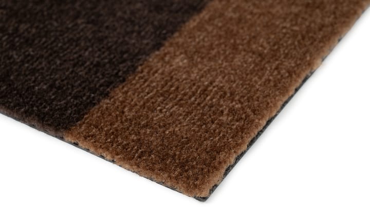 Stripes doormat horizontal, Cognac-dark brown-black, 60x90 cm tica copenhagen