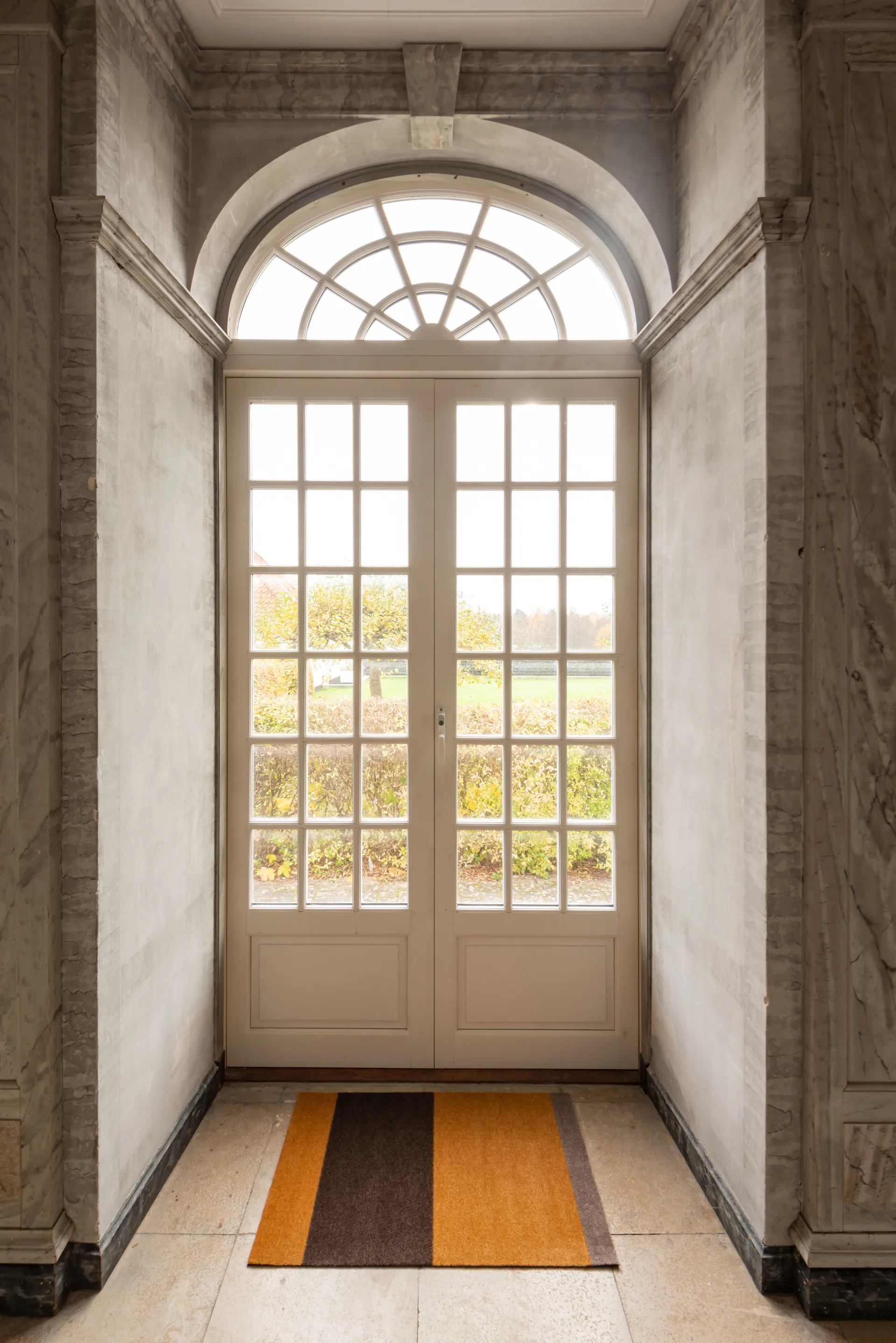 Stripes doormat horizontal, Dijon-brown-sand. 60x90 cm tica copenhagen