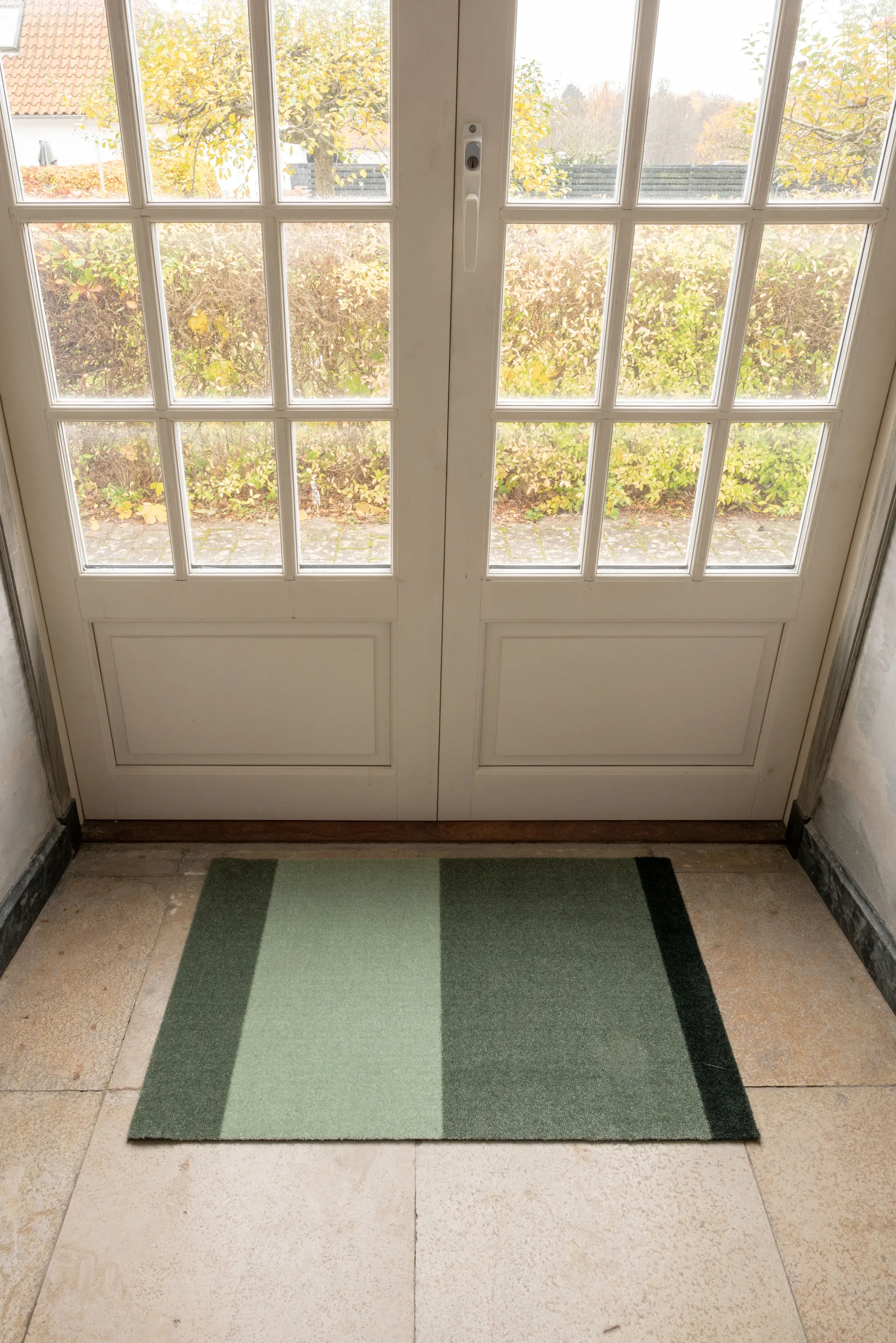 Stripes doormat horizontal, Green. 60x90 cm tica copenhagen