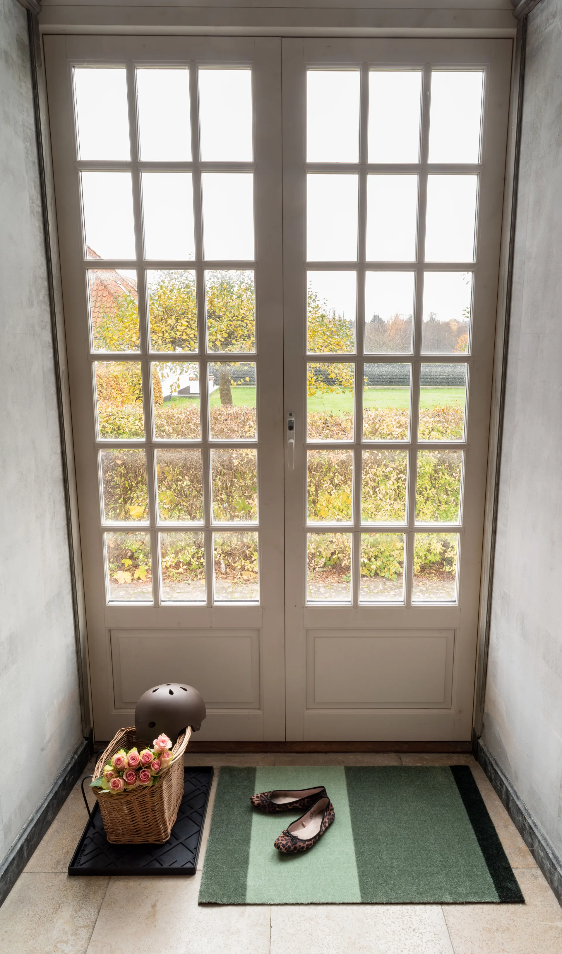 Stripes doormat horizontal, Green. 60x90 cm tica copenhagen