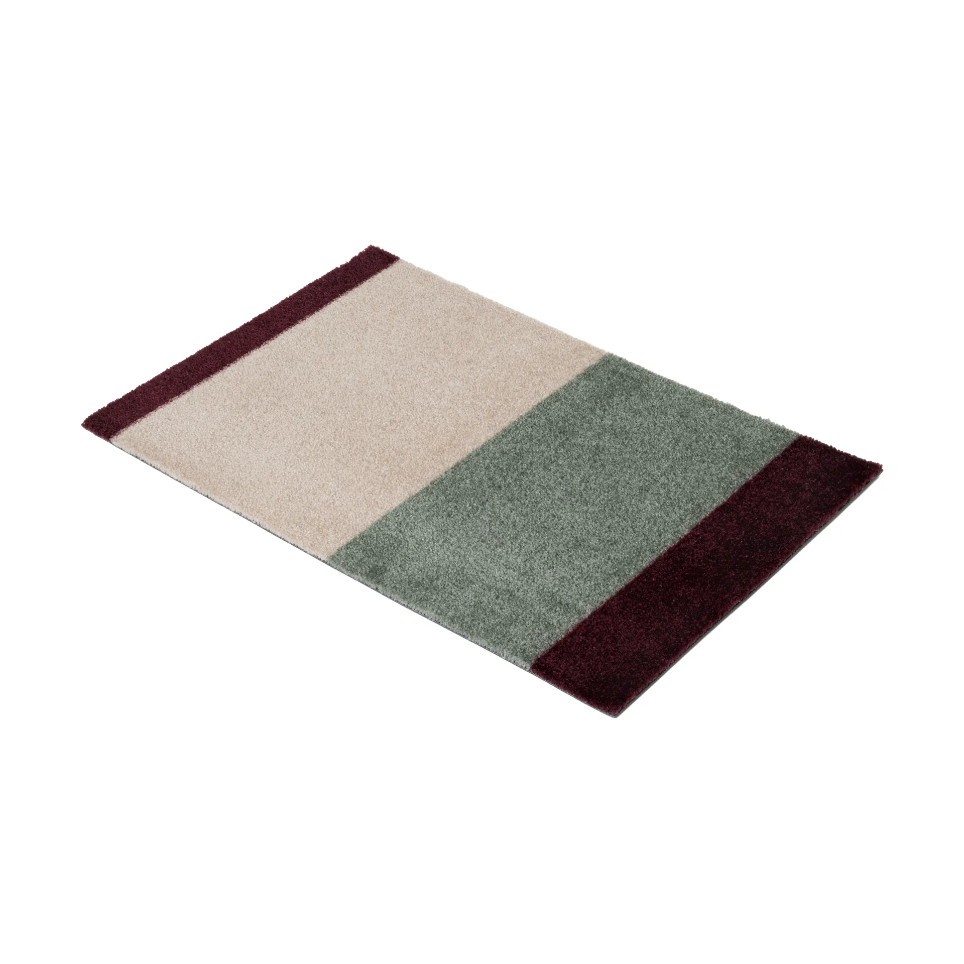 Stripes doormat horizontal, Green-ivory-bordeaux, 40x60 cm tica copenhagen