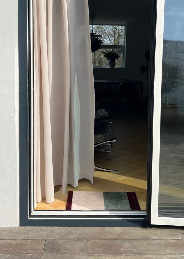 Stripes doormat horizontal, Green-ivory-bordeaux, 40x60 cm tica copenhagen