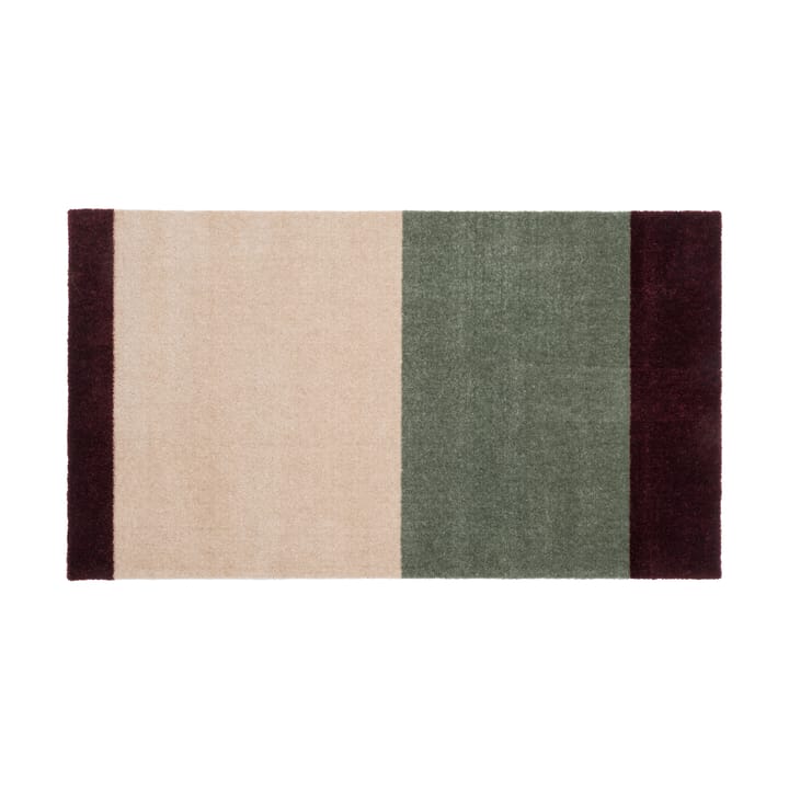 Stripes doormat horizontal - Green-ivory-bordeaux, 60x90 cm - Tica copenhagen