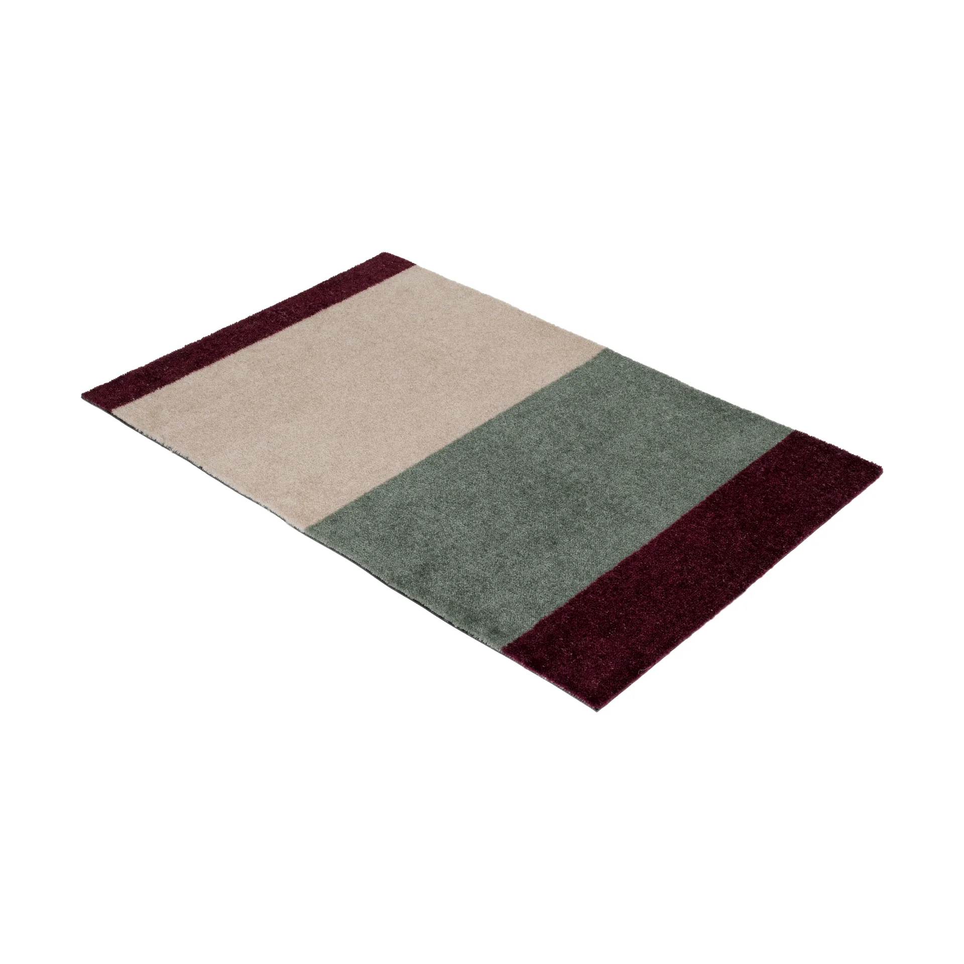 Stripes doormat horizontal, Green-ivory-bordeaux, 60x90 cm tica copenhagen