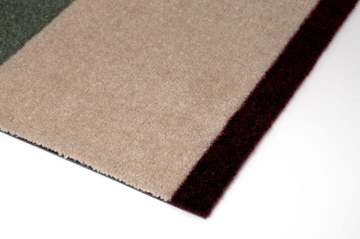 Stripes doormat horizontal, Green-ivory-bordeaux, 60x90 cm tica copenhagen
