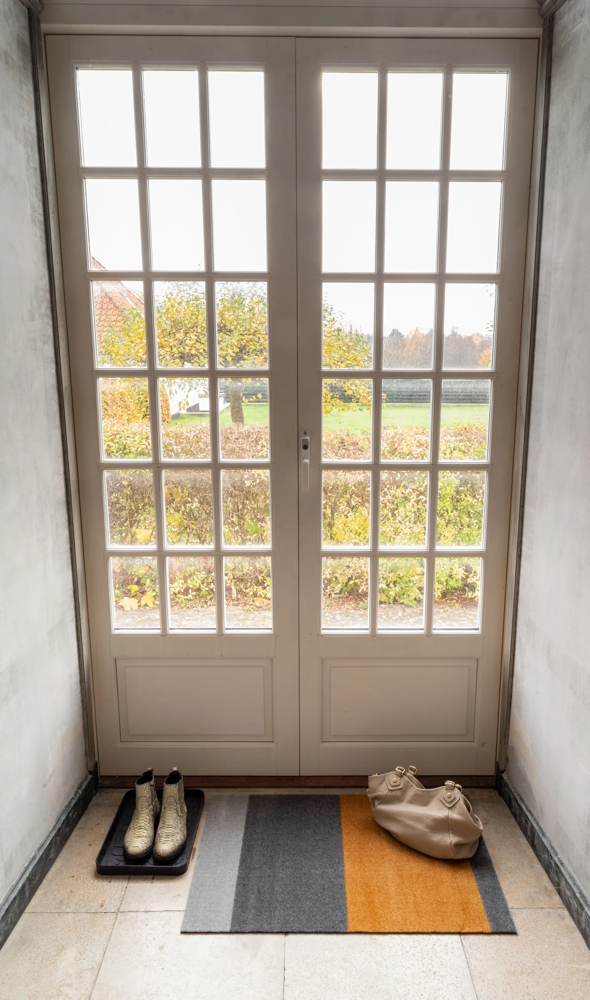 Stripes doormat horizontal, Grey-grey-dijon. 60x90 cm tica copenhagen