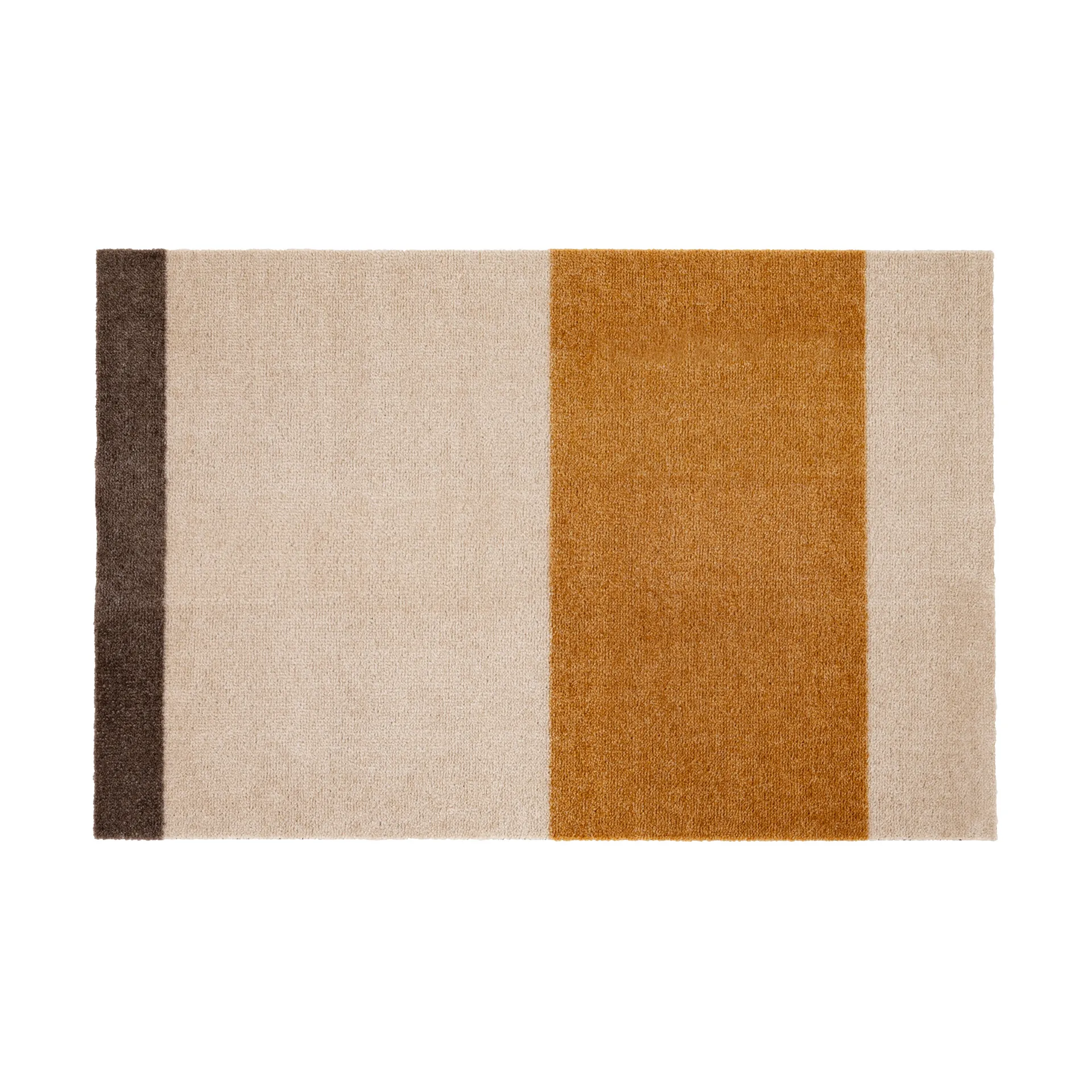 Stripes doormat horizontal, Ivory-dijon-brown. 60x90 cm tica copenhagen