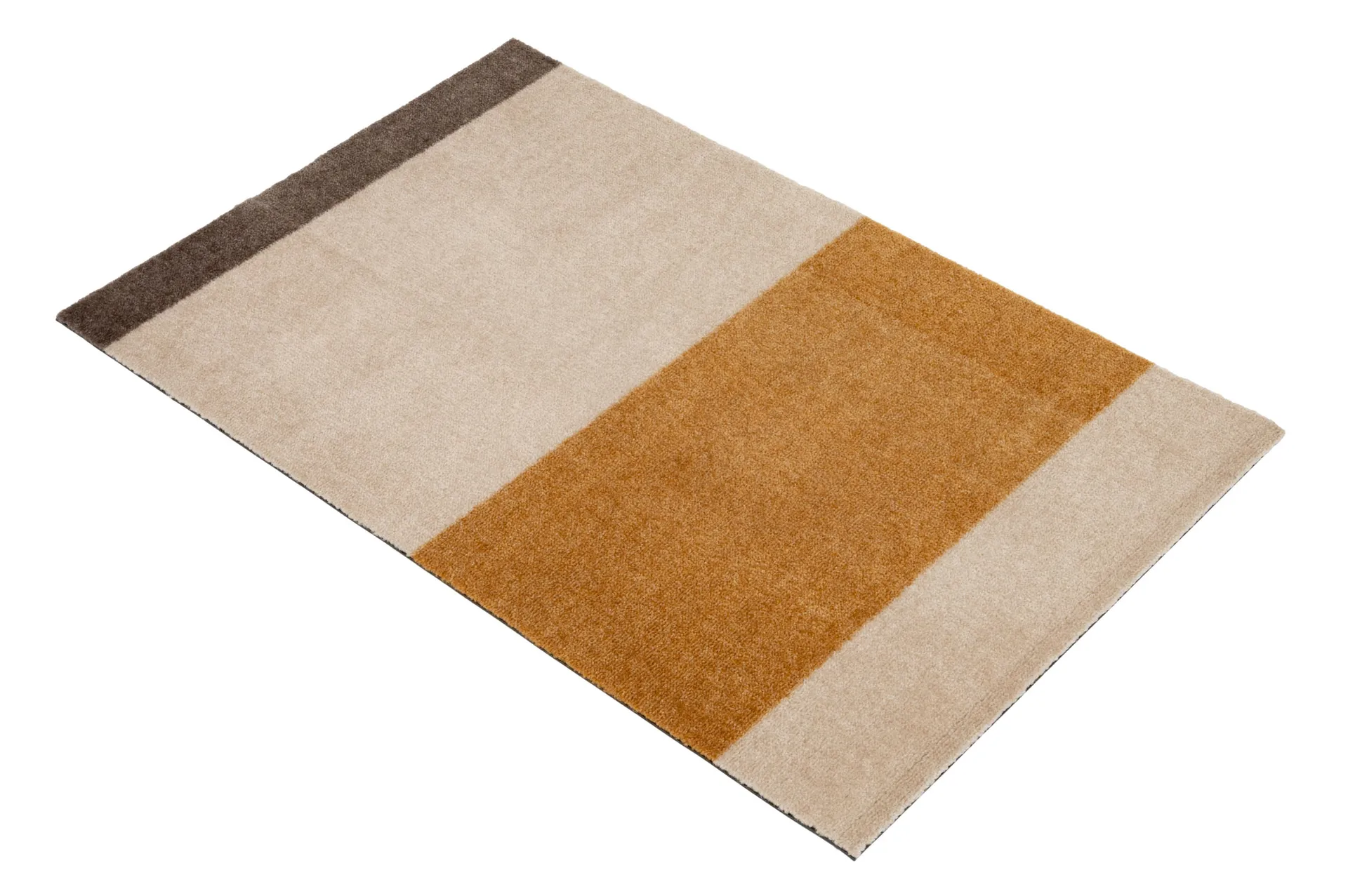 Stripes doormat horizontal, Ivory-dijon-brown. 60x90 cm tica copenhagen