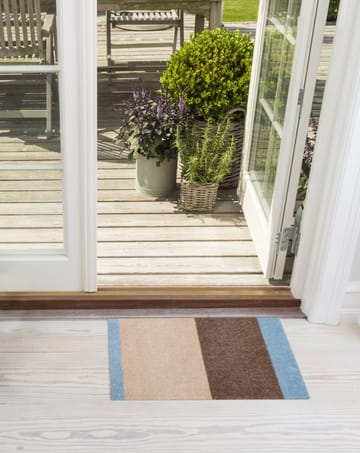 Stripes doormat horizontal - Ivory-sand-blue, 40x60 cm - tica copenhagen