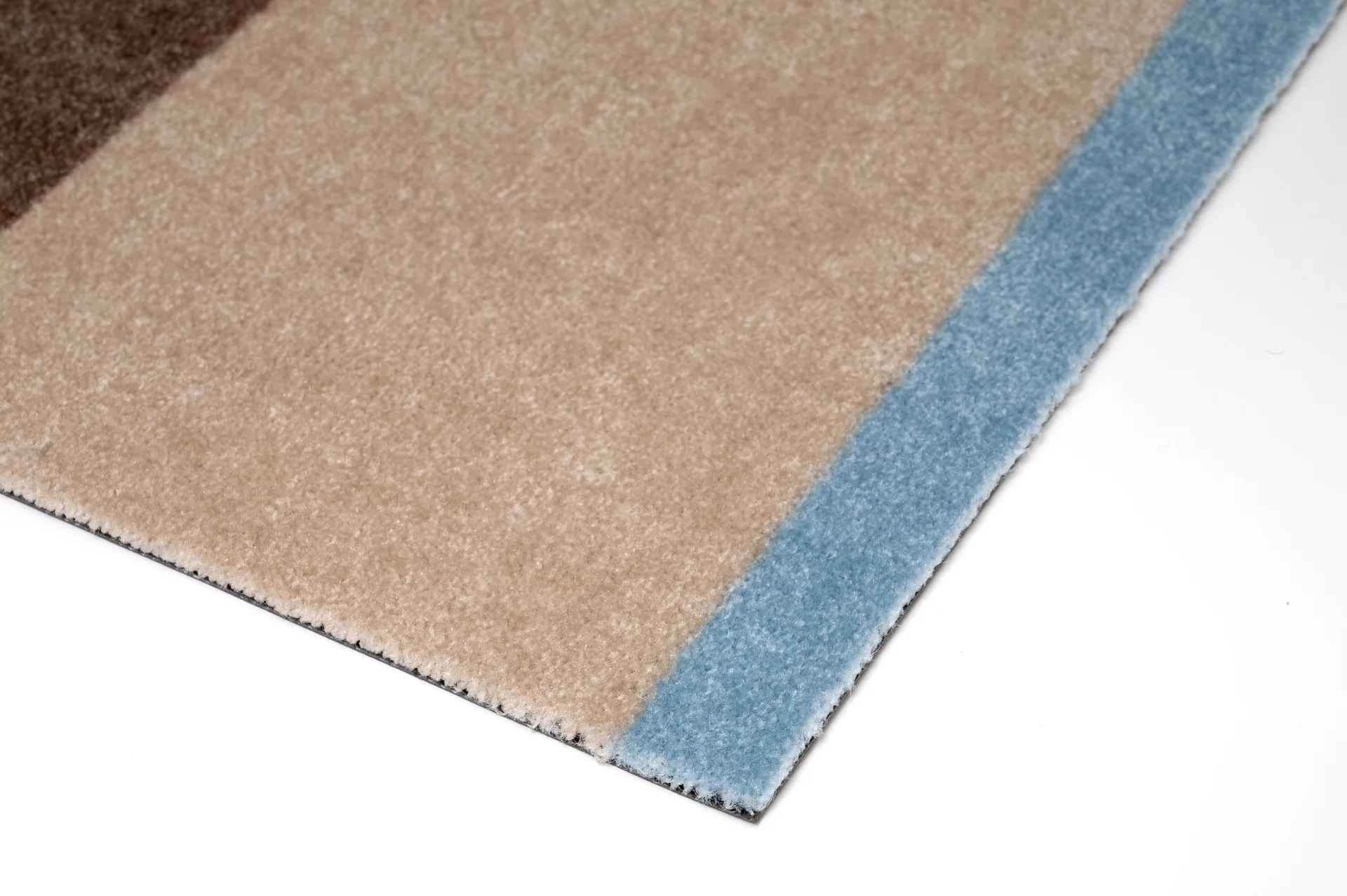 Stripes doormat horizontal, Ivory-sand-blue, 60x90 cm tica copenhagen