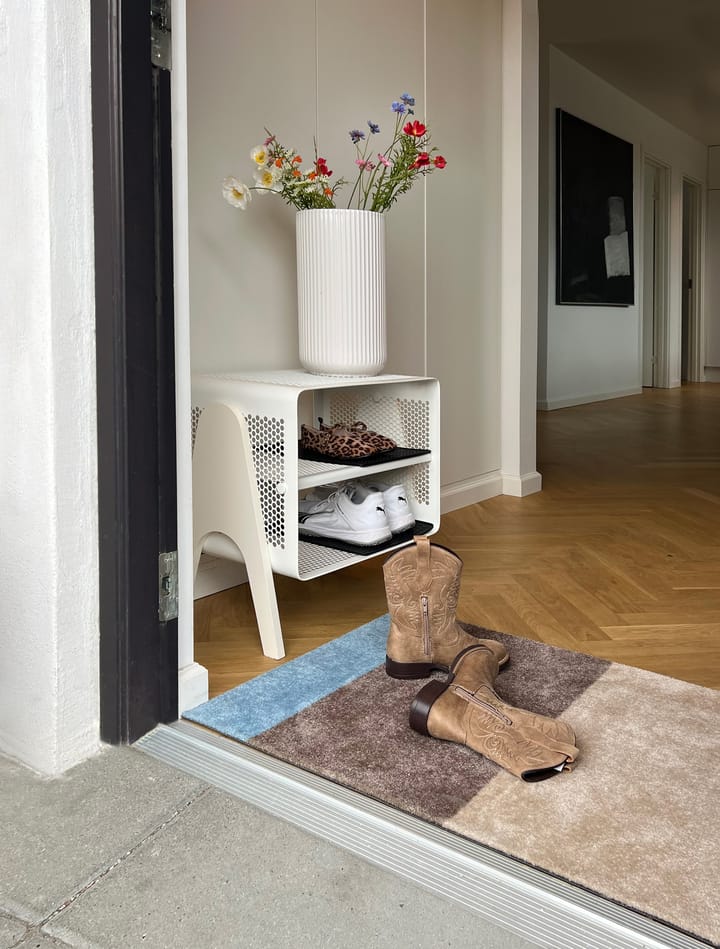 Stripes doormat horizontal, Ivory-sand-blue, 60x90 cm tica copenhagen