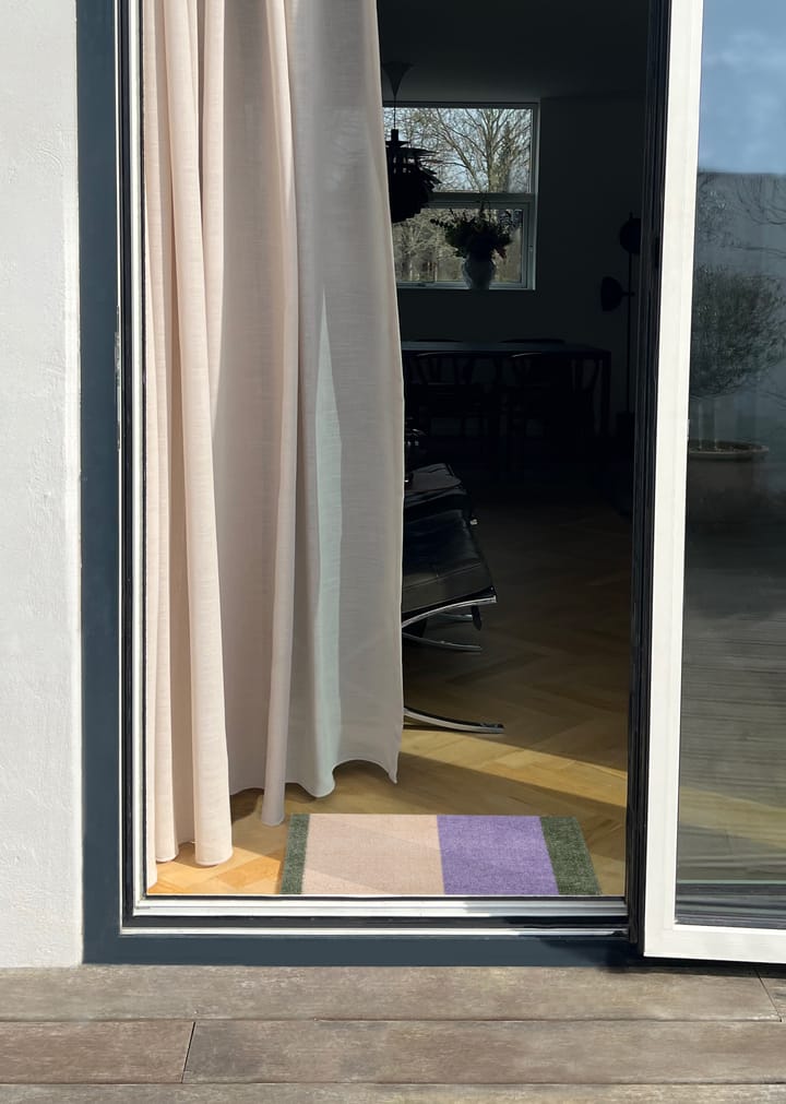 Stripes doormat horizontal, Lilac-ivory-green, 40x60 cm tica copenhagen