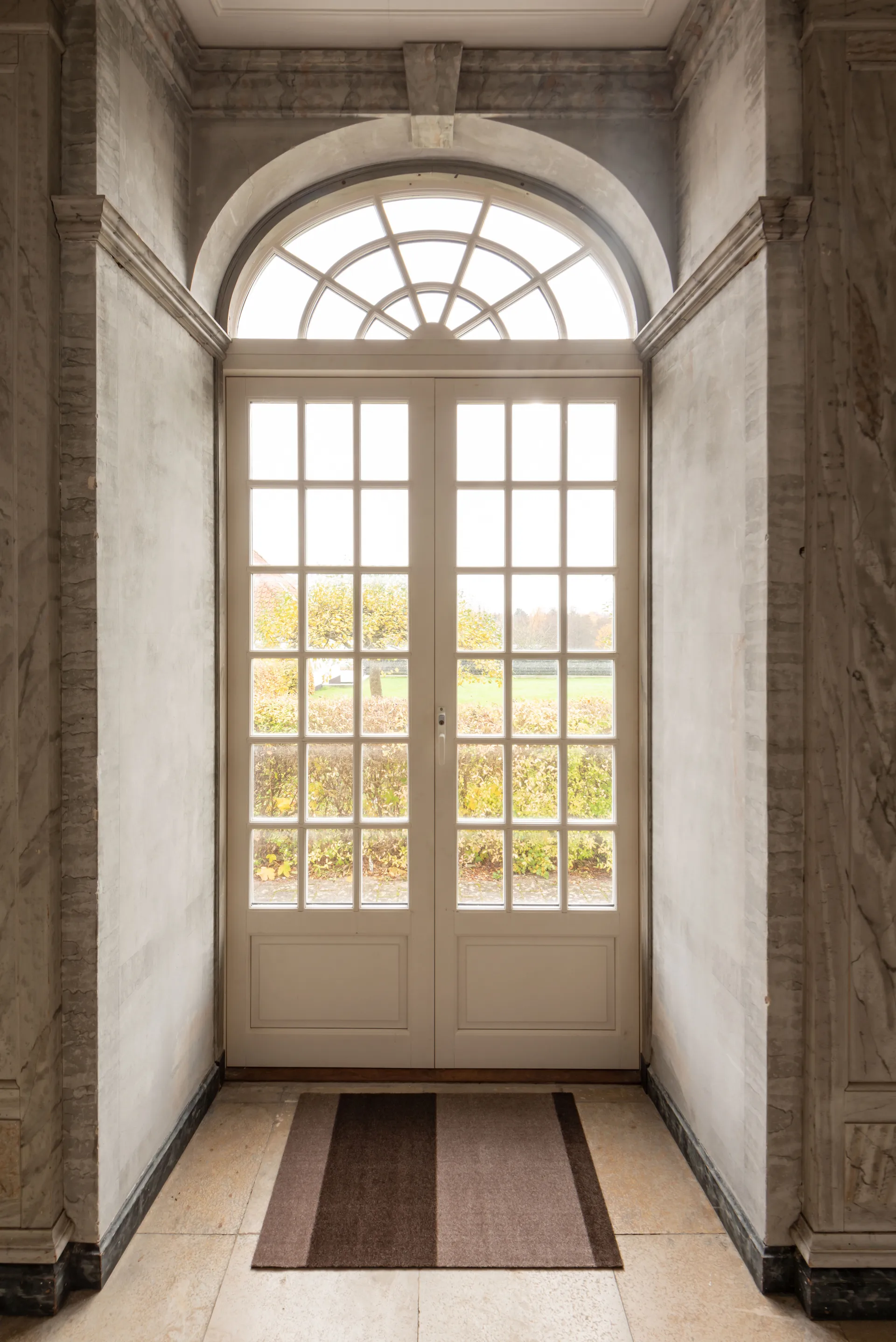 Stripes doormat horizontal, Sand-brown. 60x90 cm tica copenhagen