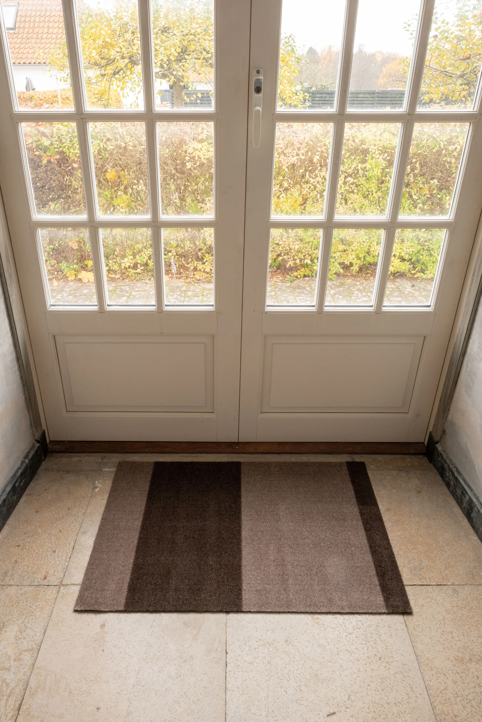 Stripes doormat horizontal, Sand-brown. 60x90 cm tica copenhagen