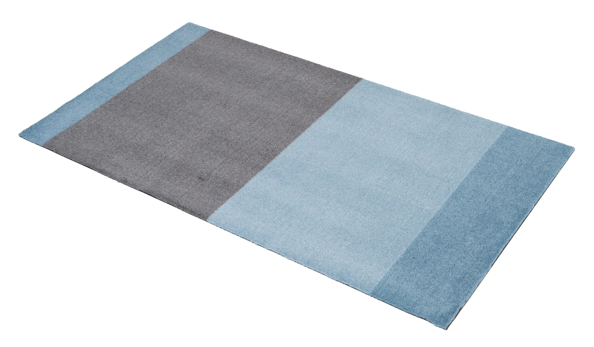 Stripes hallway rug horizontal, Blue-steel grey. 67x120 cm tica copenhagen