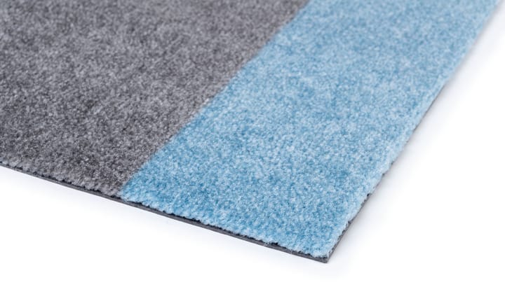 Stripes hallway rug horizontal, Blue-steel grey. 67x120 cm tica copenhagen