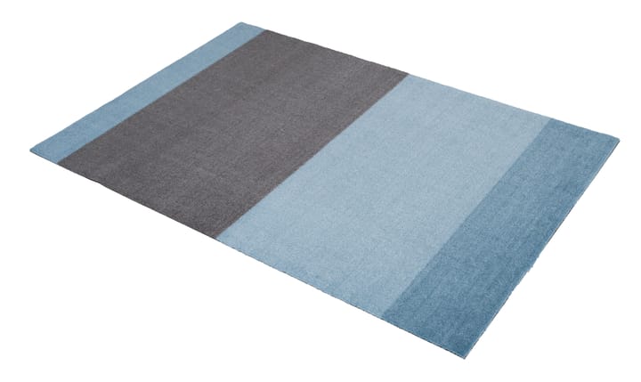 Stripes hallway rug horizontal, Blue-steel grey. 90x130 cm tica copenhagen