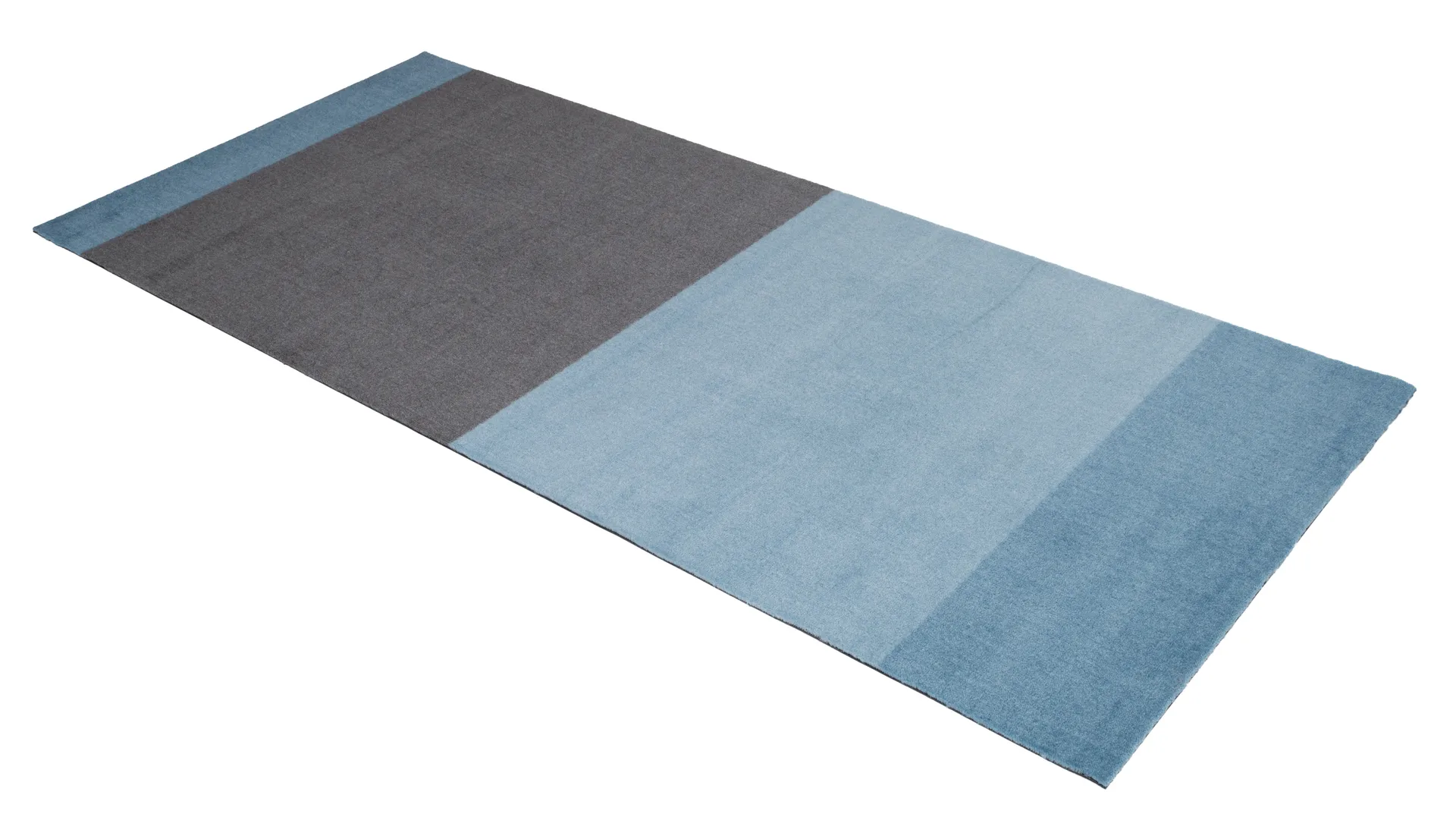 Stripes hallway rug horizontal, Blue-steel grey. 90x200 cm tica copenhagen