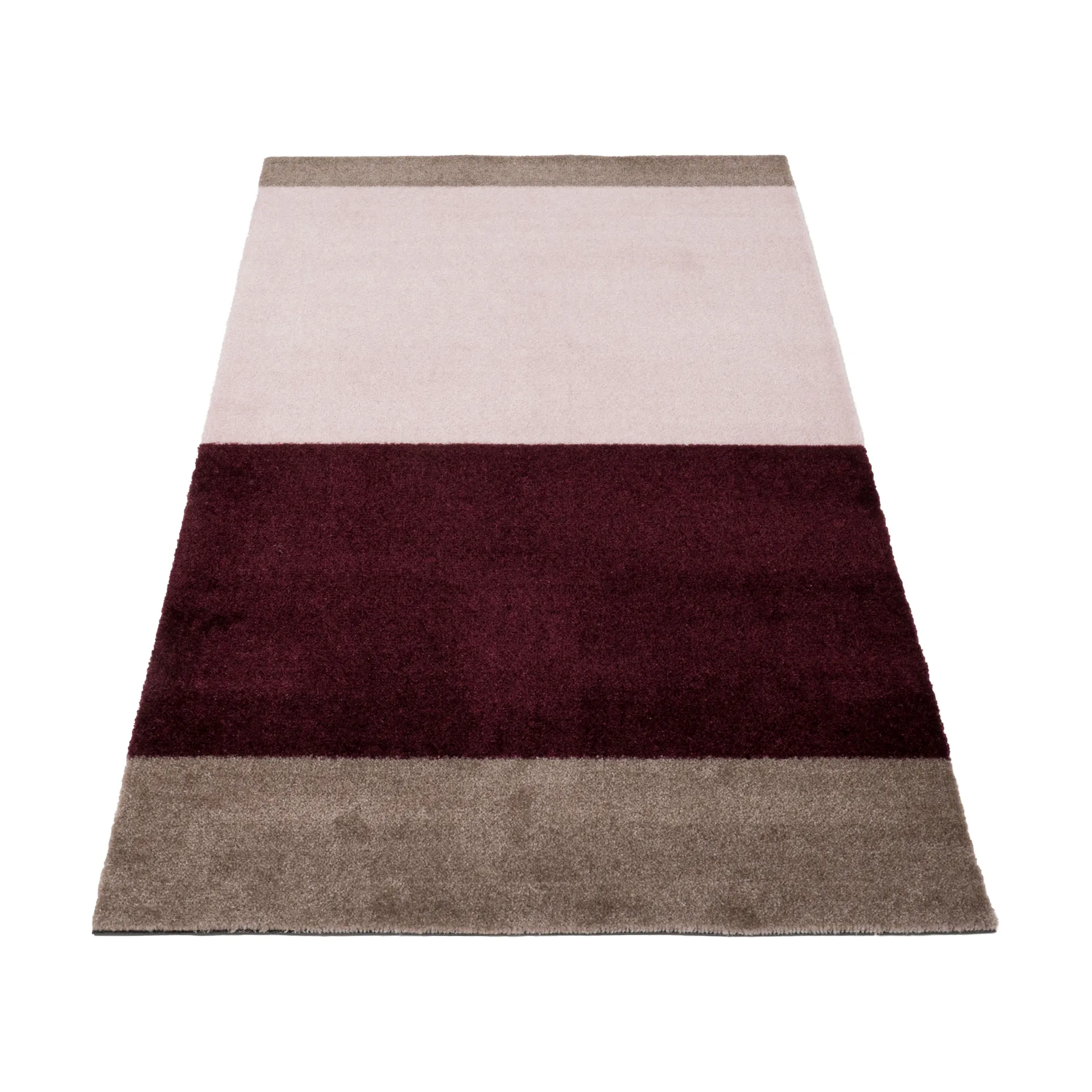Stripes hallway rug horizontal, Bordeaux-rose-sand, 67x120 cm tica copenhagen