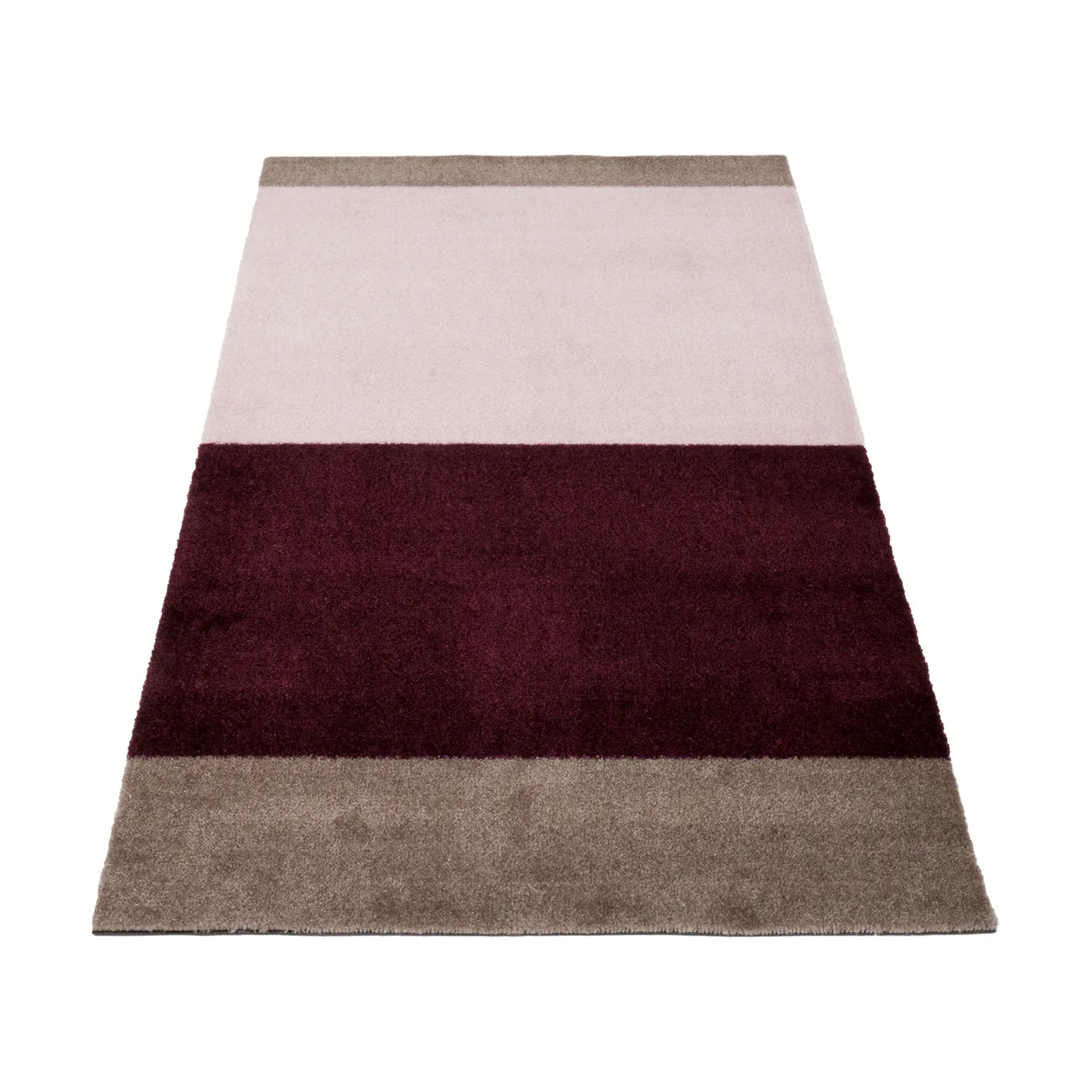 tica copenhagen Stripes hallway rug horizontal Bordeaux-rose-sand, 67x120 cm