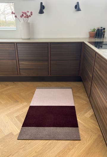 Stripes hallway rug horizontal - Bordeaux-rose-sand, 67x120 cm - tica copenhagen