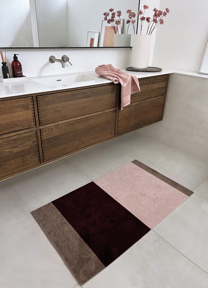 Stripes hallway rug horizontal, Bordeaux-rose-sand, 67x120 cm tica copenhagen
