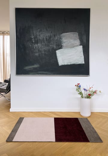 Stripes hallway rug horizontal - Bordeaux-rose-sand, 67x120 cm - tica copenhagen