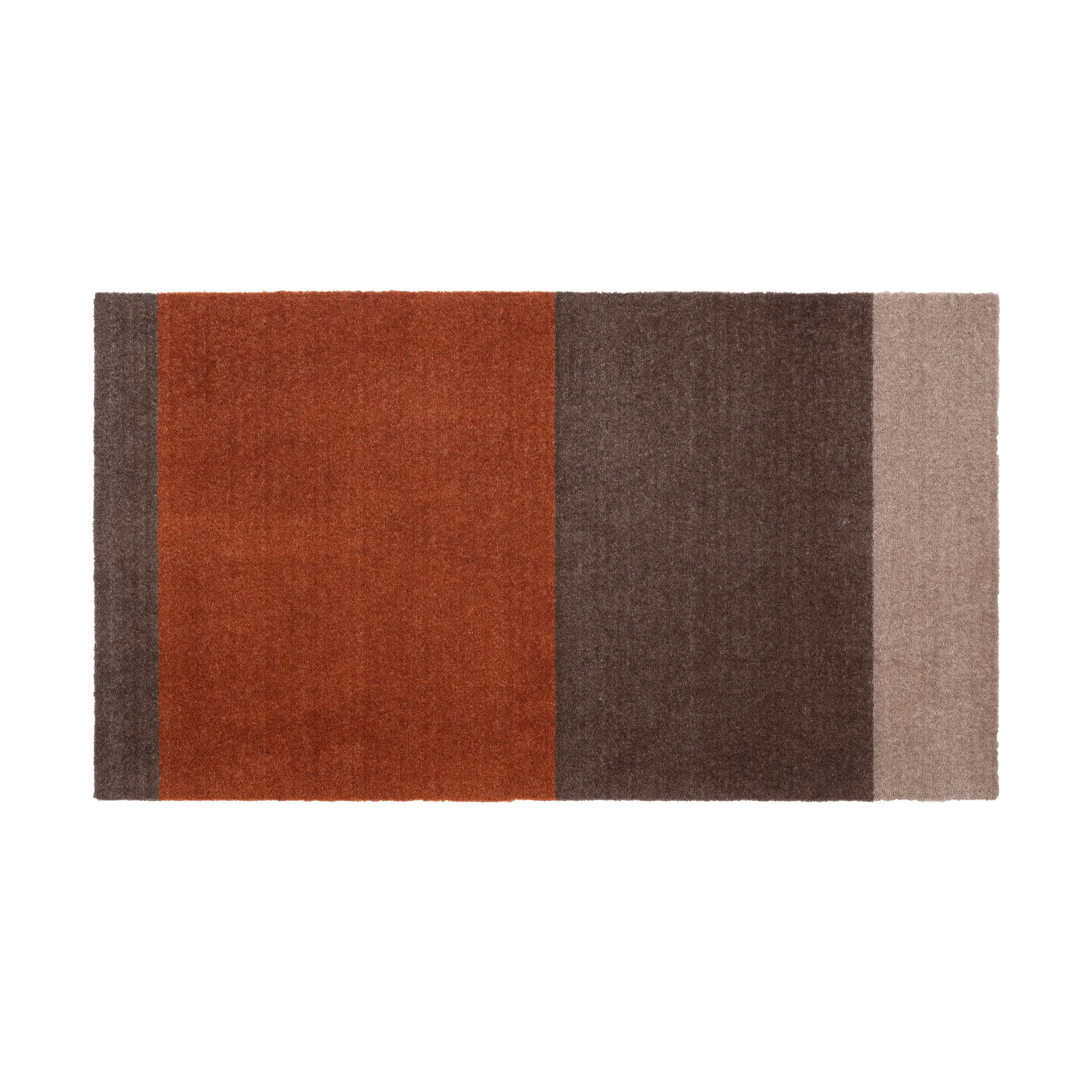 Stripes hallway rug horizontal, Brown-terracotta67x120 cm tica copenhagen