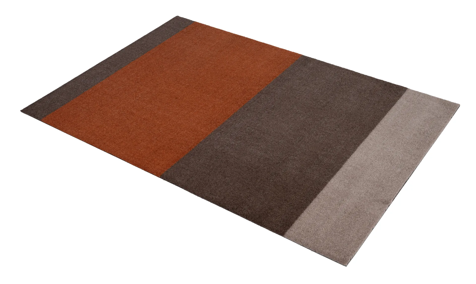 Stripes hallway rug horizontal, Brown-terracotta90x130 cm tica copenhagen