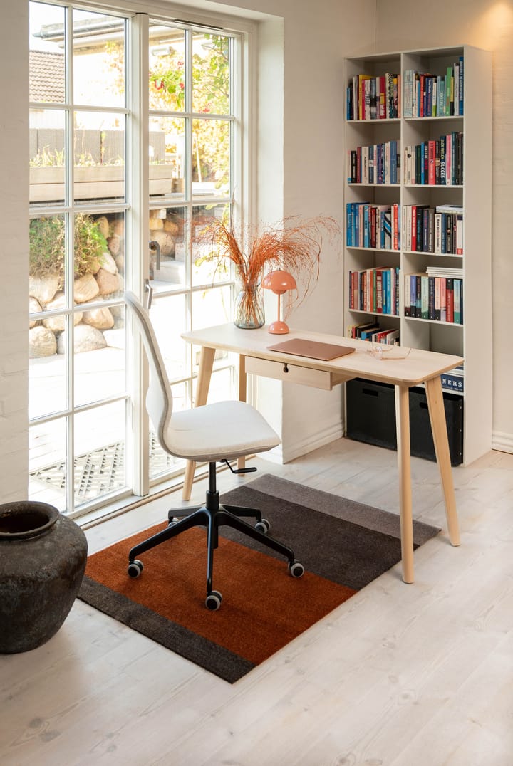 Stripes hallway rug horizontal, Brown-terracotta90x130 cm tica copenhagen