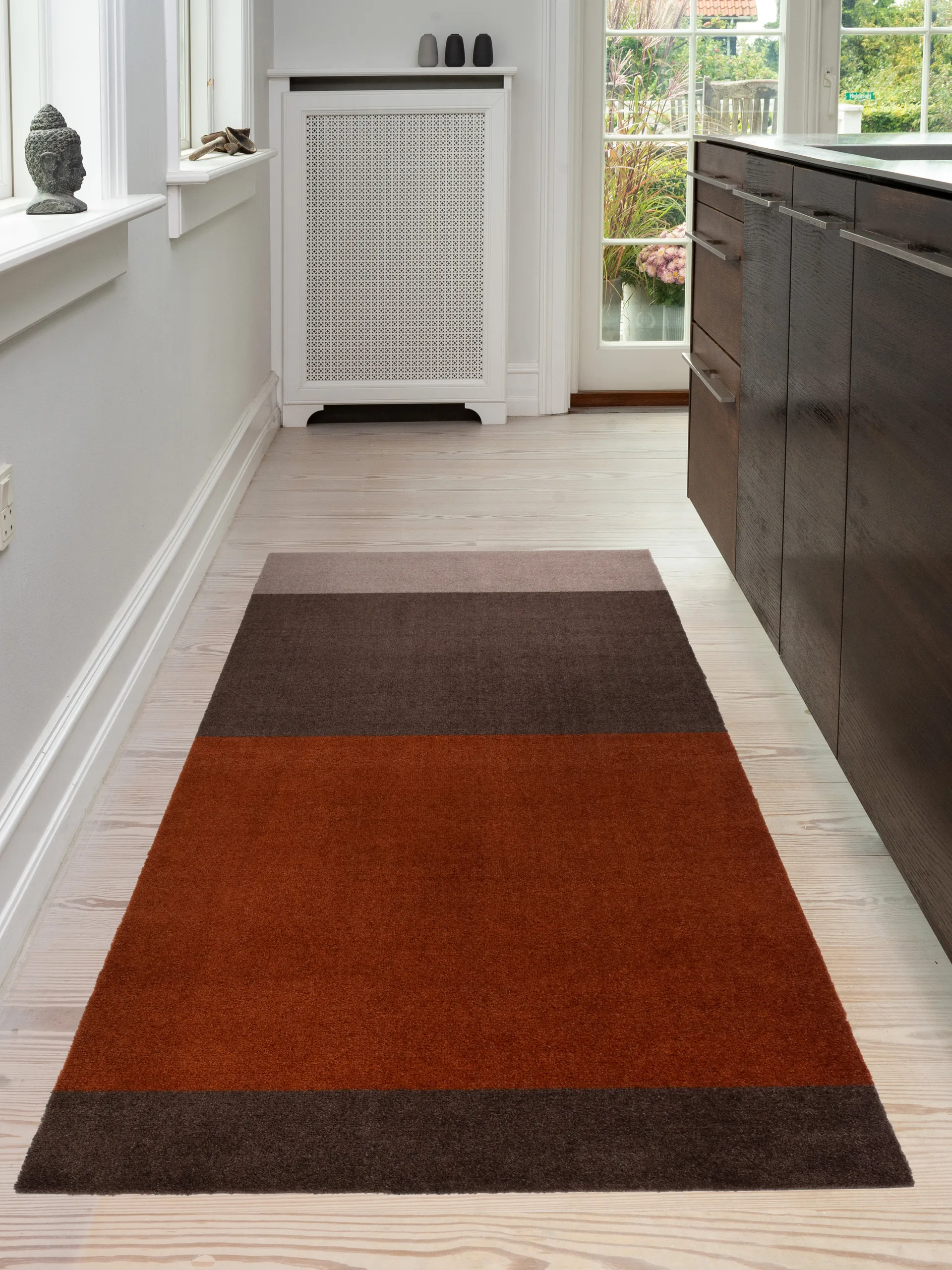 Stripes hallway rug horizontal, Brown-terracotta90x200 cm tica copenhagen
