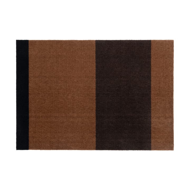 Stripes hallway rug horizontal - Cognac-dark brown-black, 90x130 cm - Tica copenhagen