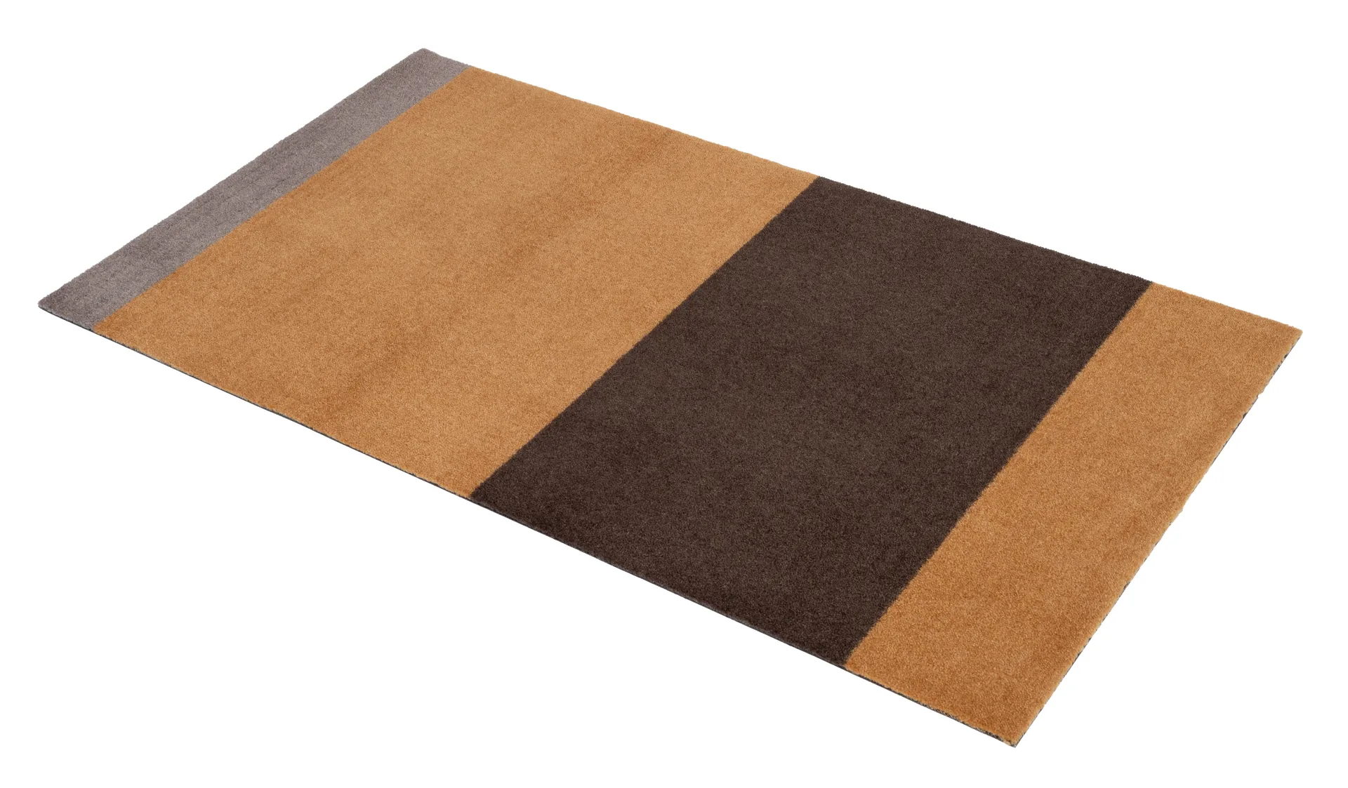 Stripes hallway rug horizontal, Dijon-brown-sand. 67x120 cm tica copenhagen