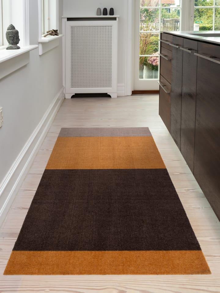 Stripes hallway rug horizontal, Dijon-brown-sand. 90x200 cm tica copenhagen