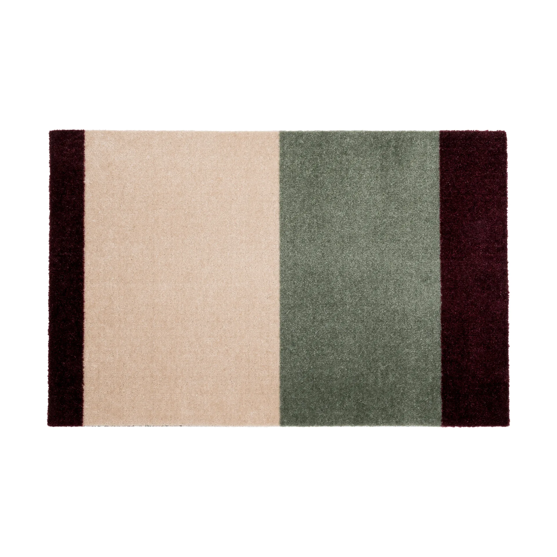 Stripes hallway rug horizontal, Green-ivory-bordeaux, 67x120 cm tica copenhagen