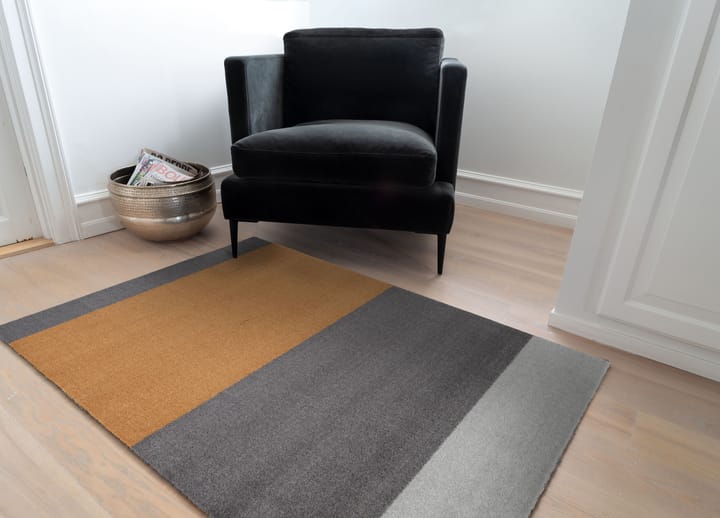 Stripes hallway rug horizontal, Grey-grey-dijon. 90x130 cm tica copenhagen