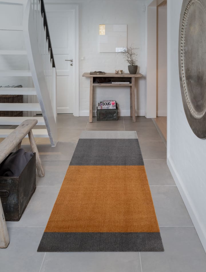 Stripes hallway rug horizontal, Grey-grey-dijon. 90x200 cm tica copenhagen