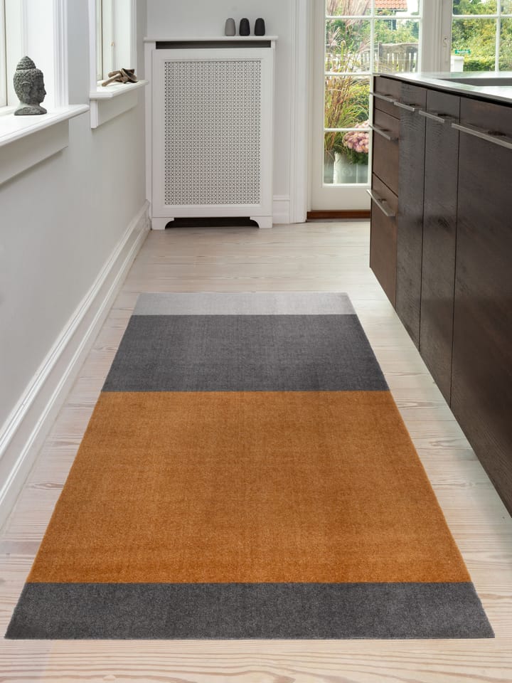 Stripes hallway rug horizontal, Grey-grey-dijon. 90x200 cm tica copenhagen