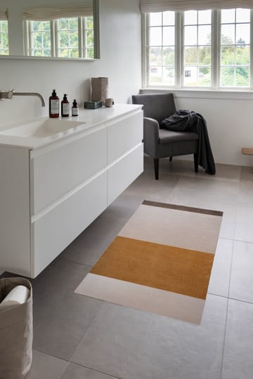 Stripes hallway rug horizontal - Ivory-dijon-brown. 67x120 cm - tica copenhagen