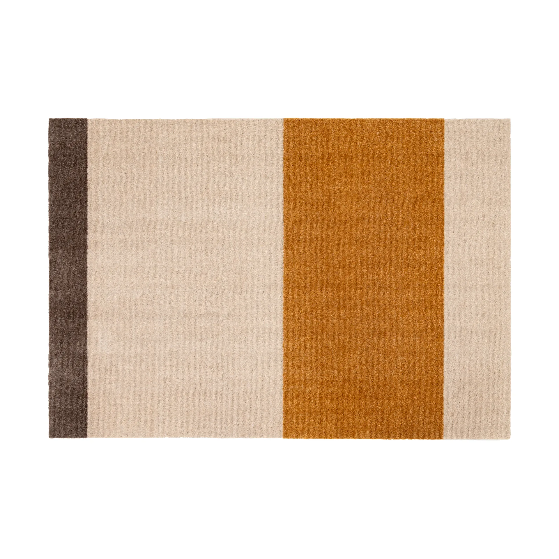 Stripes hallway rug horizontal, Ivory-dijon-brown. 90x130 cm tica copenhagen