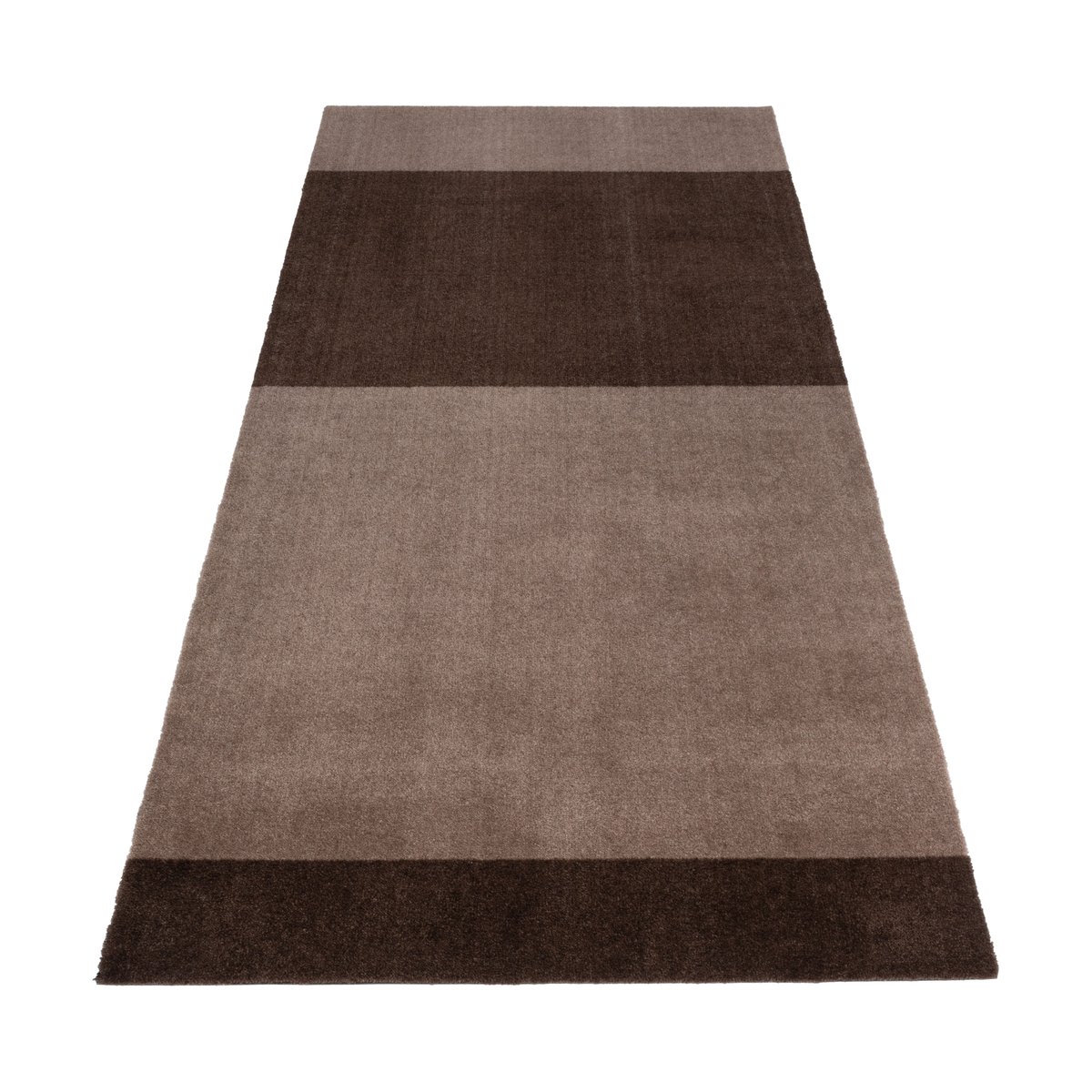 tica copenhagen Stripes hallway rug horizontal Sand-brown. 90x200 cm