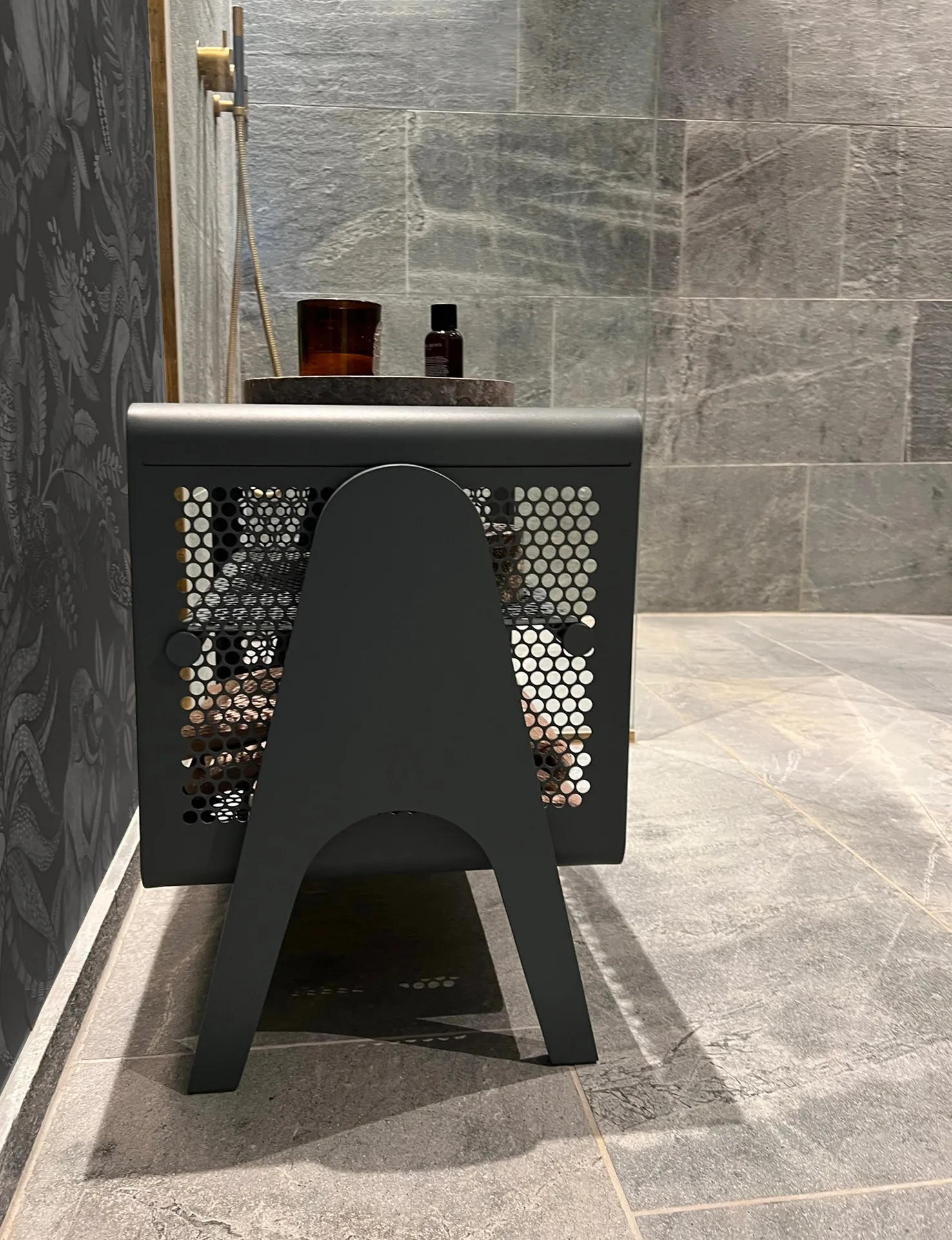 Tica Rack Floor small shelf, Steelgrey tica copenhagen