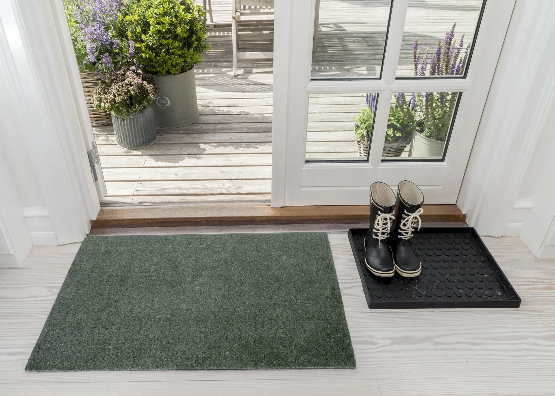 Unicolor doormat, Dusty green. 60x90 cm tica copenhagen