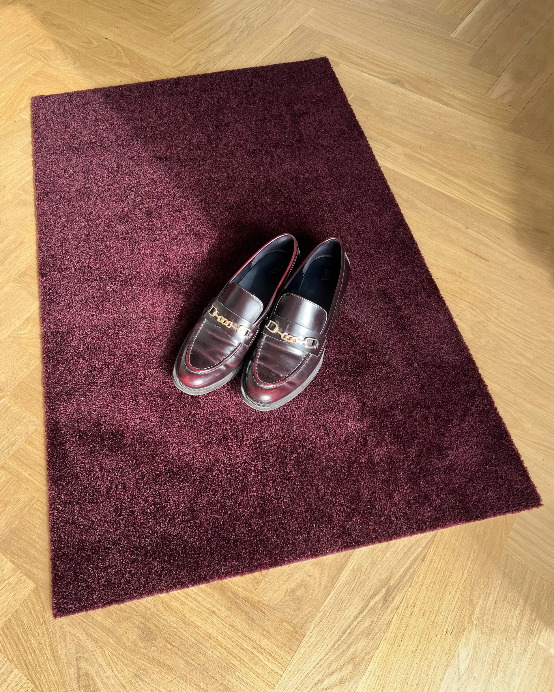 Unicolor hallway rug, Bordeaux, 67x120 cm tica copenhagen