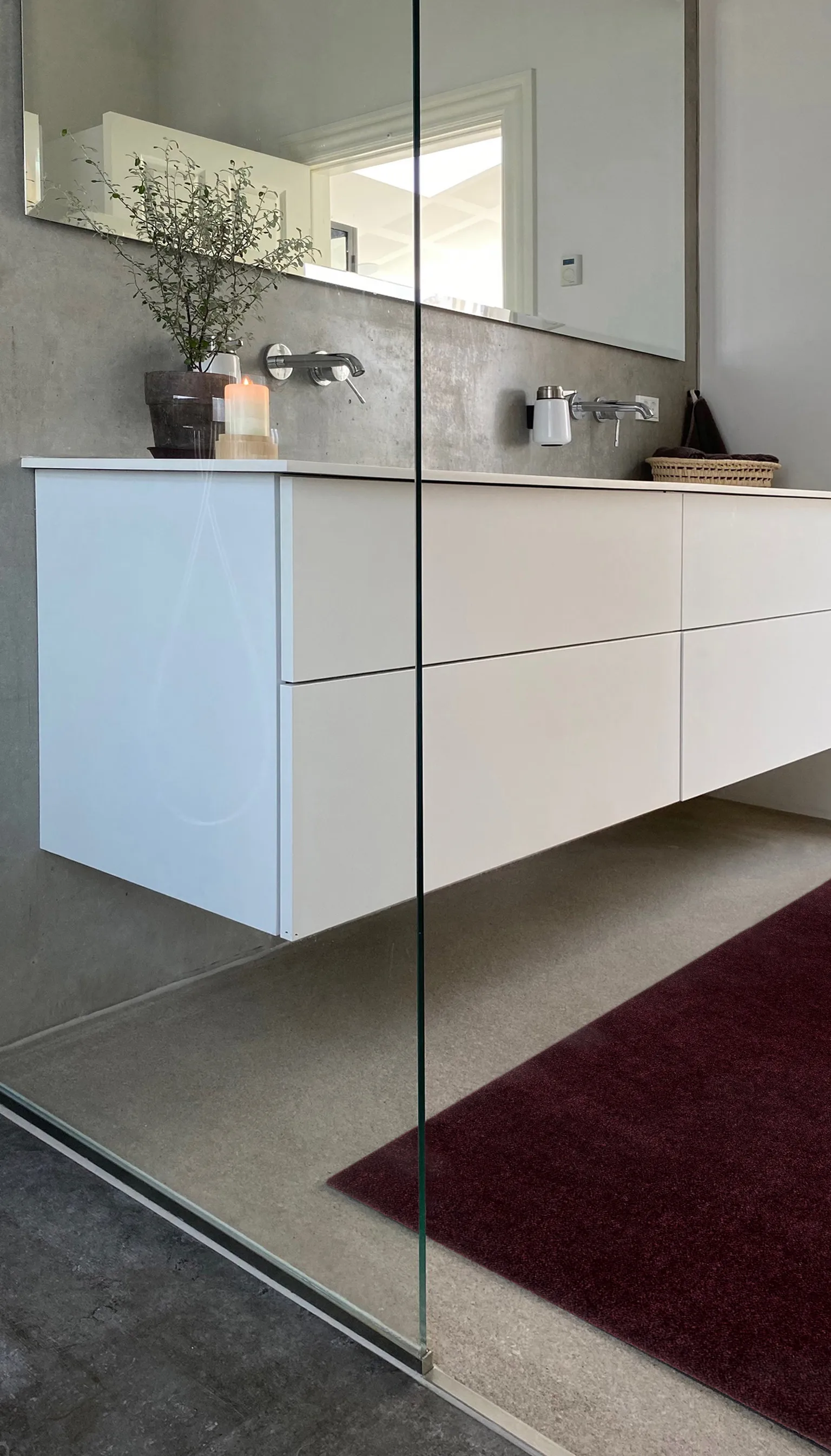 Unicolor hallway rug, Bordeaux, 67x120 cm tica copenhagen