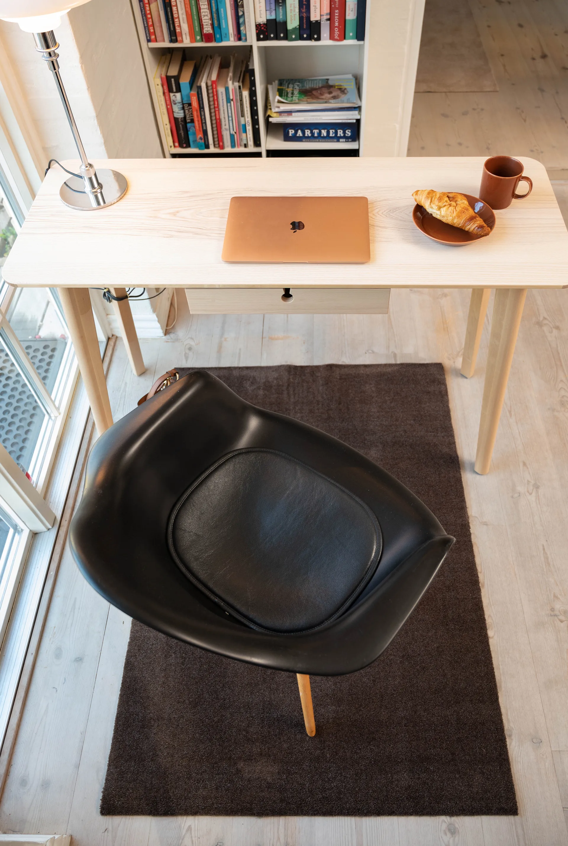 Unicolor hallway rug, Brown. 90x130 cm tica copenhagen