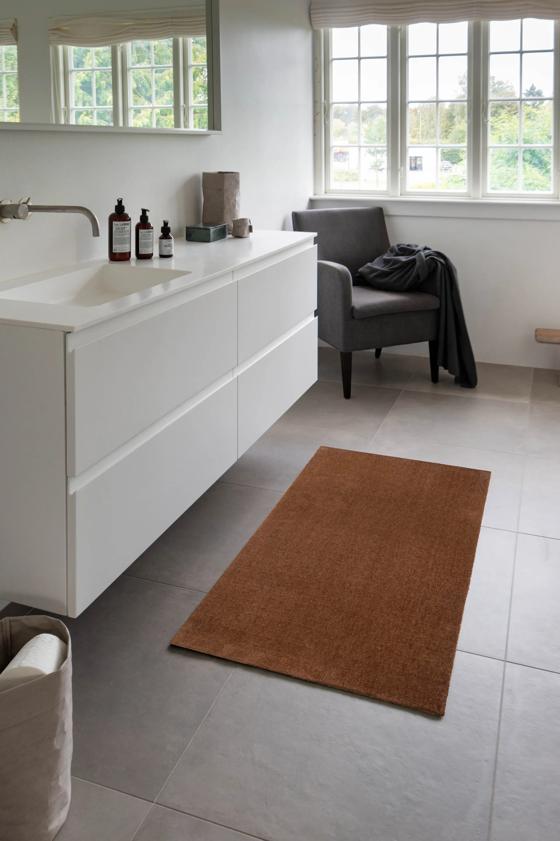 Unicolor hallway rug, Cognac, 67x120 cm tica copenhagen