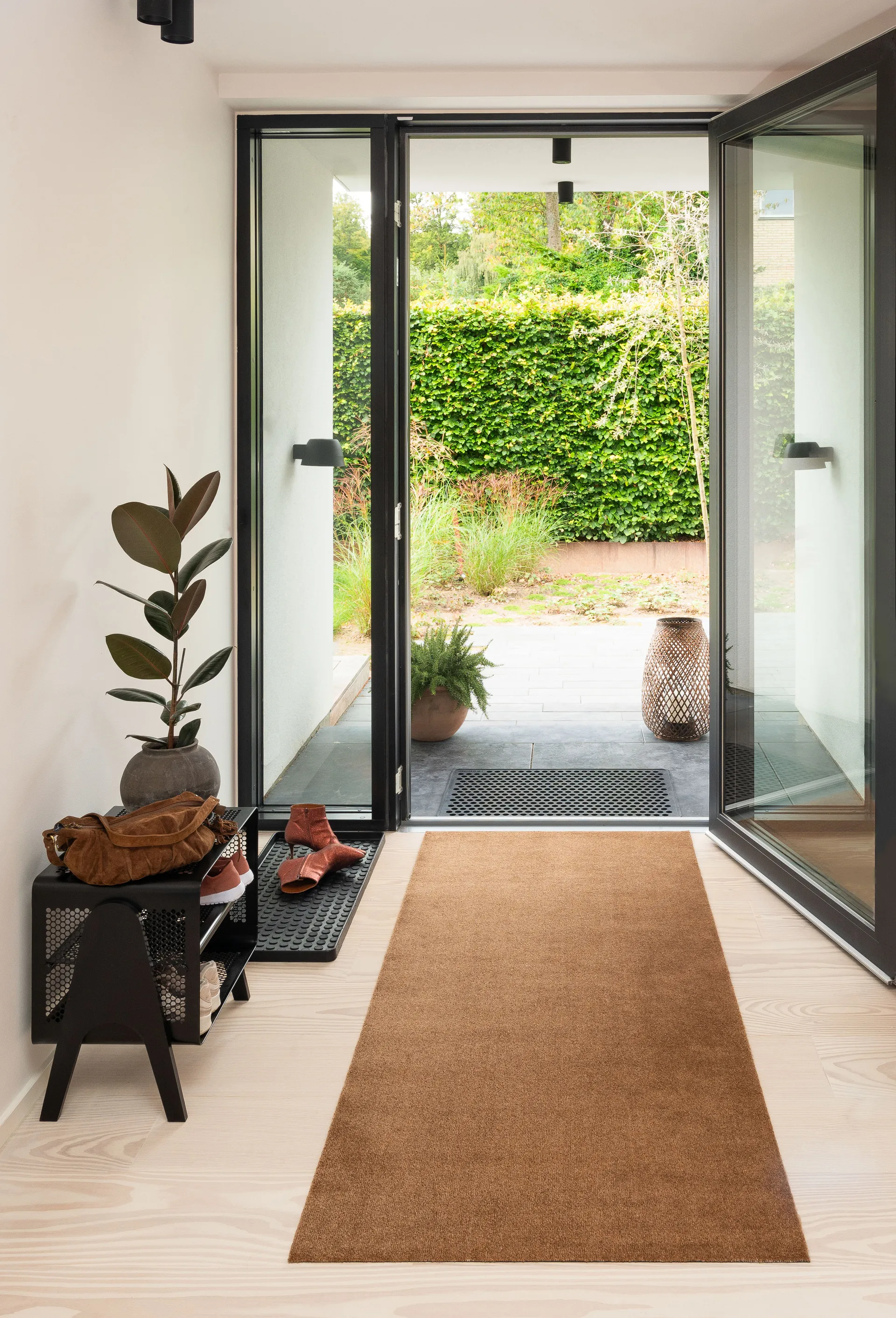 Unicolor hallway rug, Cognac, 90x200 cm tica copenhagen